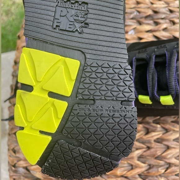 NEW Timberland Radius Composite Toe Work Sneakers Black Purple & Yellow. Size 10 - Picture 10 of 11